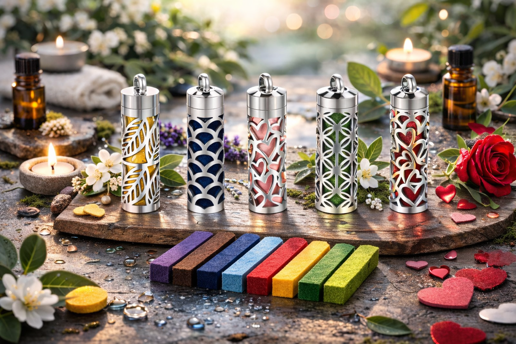 Collier Diffuseur Parfum 12H – 8 Couleurs Mood Changeant | Bijou Inox Élégant